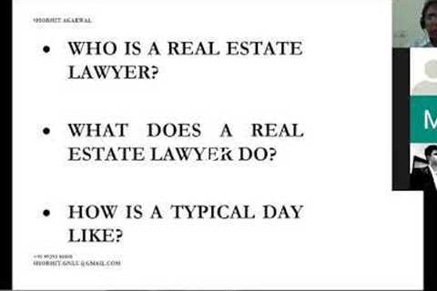 CAREER OPPORTUNITIES AS REAL ESTATE LAWYER IN INDIA - By Shobhit Agarwal