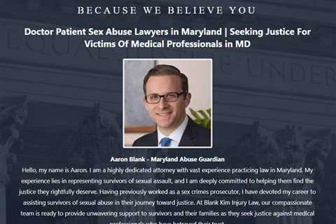 Doctor Sexual Abuse Lawyer Aaron Blank Baltimore, MD