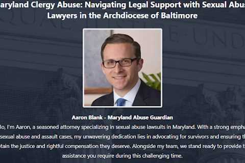 Clergy Abuse Lawyer Aaron Blank Baltimore, MD - Abuse Guardian