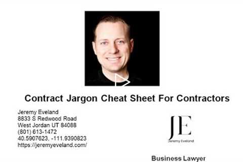 Contract Jargon Cheat Sheet for Contractors