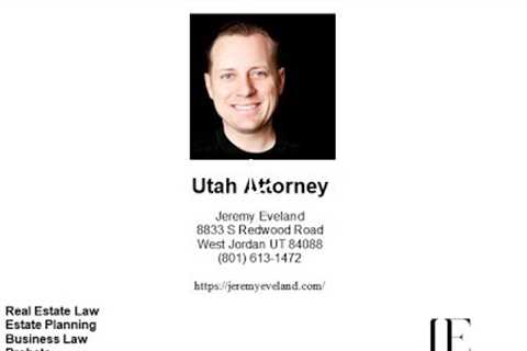 Real Estate Lawyer Salt Lake City UT 84104 - Jeremy Eveland