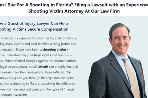 Can I sue for being shot in Florida - Michael Haggard - Haggard Crime Victim Attorneys