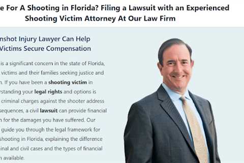 Can I sue for being shot in Florida · Tuesday, Apr 29 📸