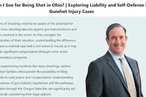 Can I sue for being shot in Ohio · Thursday, May 8 📸