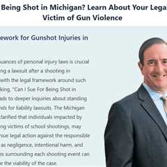 Can I Sue For Being Shot in Michigan