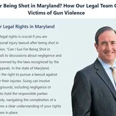 Can I Sue For Being Shot in Maryland