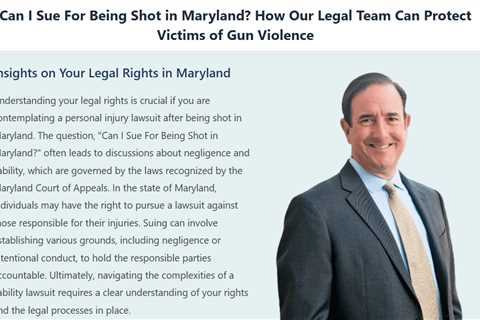 Can I Sue For Being Shot in Maryland