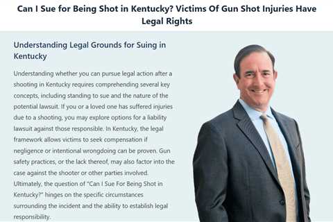 Can I Sue For Being Shot in Kentucky