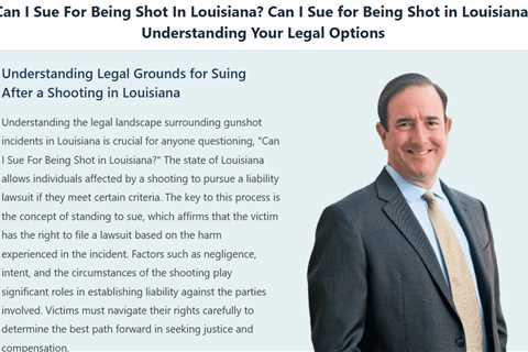 Can I Sue For Being Shot in Louisiana