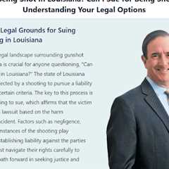 Can I Sue For Being Shot in Louisiana · Monday, Oct 13 📸