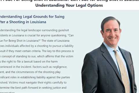 Can I Sue For Being Shot in Louisiana · Monday, Oct 13 📸